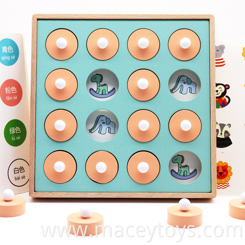Wooden memory chess logical thinking training children mental development puzzle 3-6 years old early education tools